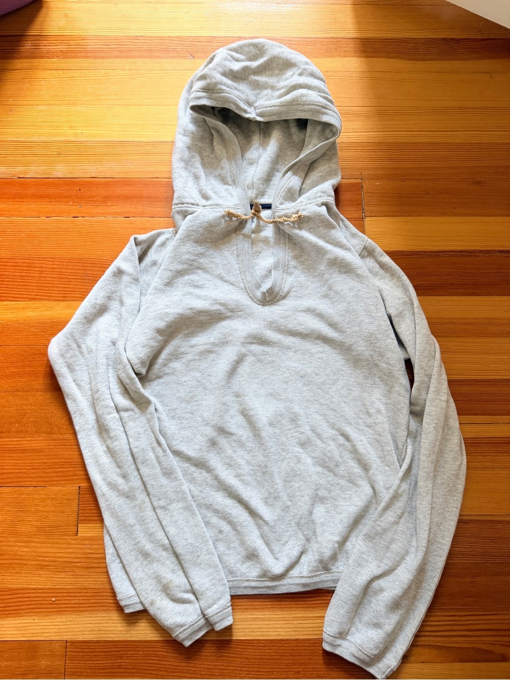 45r 45rpm Light Gray Hooded Pullover Sweatshirt. Made in Japan Size 1 kapital